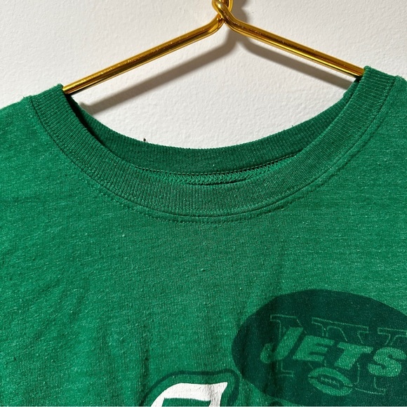 New York Jets Kelly Green T-Shirt Spellout Shamrocks Women’s Size Medium NFL Tee - Picture 4 of 7